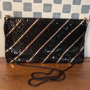 Black and gold evening bag